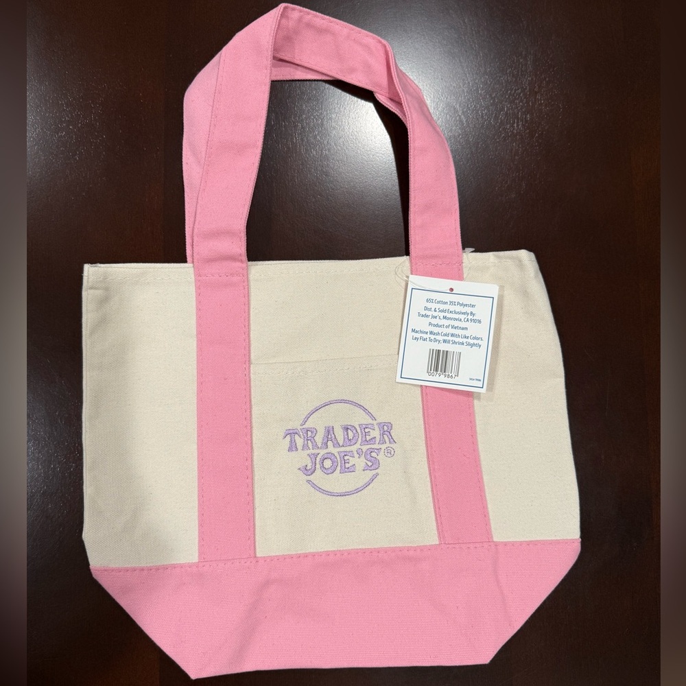 Trader Joe’s Mini Pastel Canvas Tote Bag